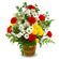 carnations and mums in a basket. Krasnoyarsk