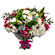 bouquet of lilies and spray chrysanthemums. Krasnoyarsk