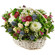 basket of chrysanthemums and roses. Krasnoyarsk