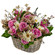 floral arrangement in a basket. Krasnoyarsk