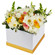 chrysamthemums and roses in a box. Krasnoyarsk
