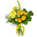 Yellow bouquet of roses and chrysanthemum. Krasnoyarsk