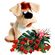 plush doggy with roses. Krasnoyarsk